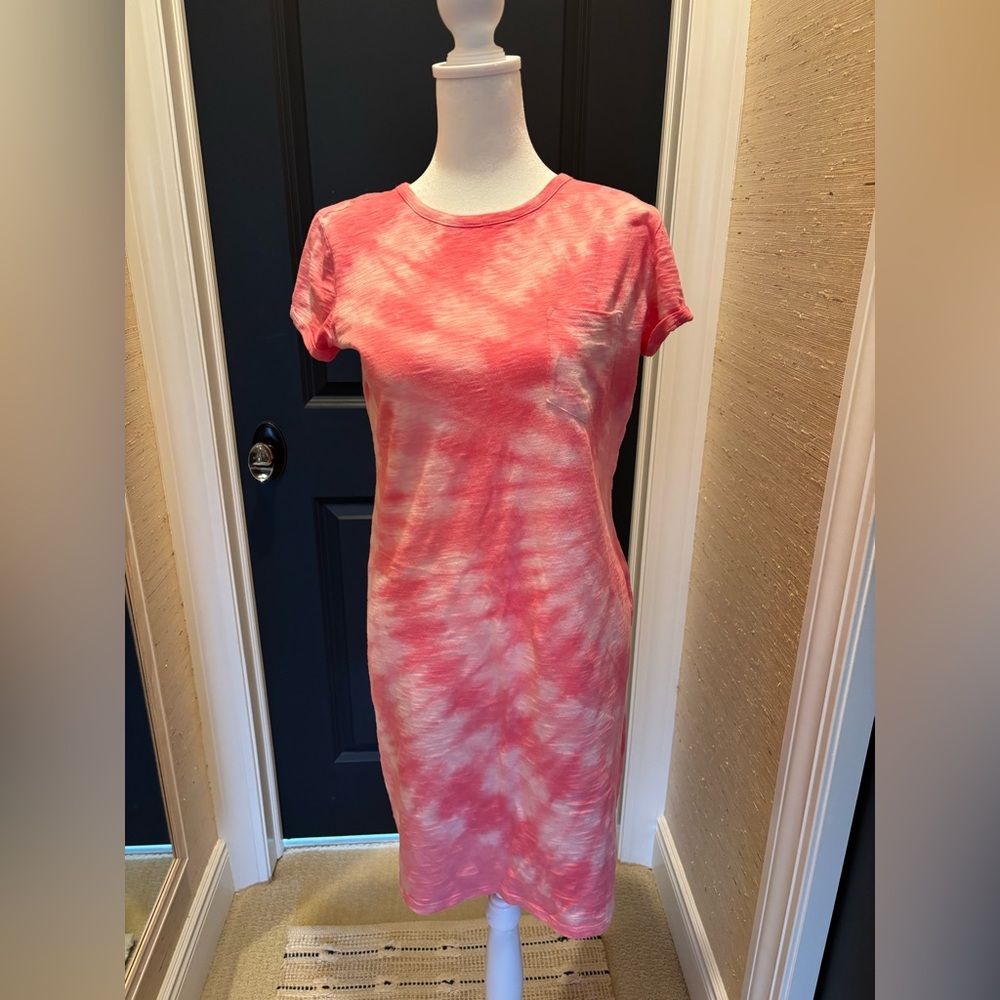Pink Tie-Dye T-Shirt Dress